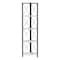 Monarch Specialties Bookshelf, Bookcase, Etagere, Corner, 4 Tier, 60"H, Office, Bedroom, Metal, White Marble Look, Black I 3651 - alternate 1